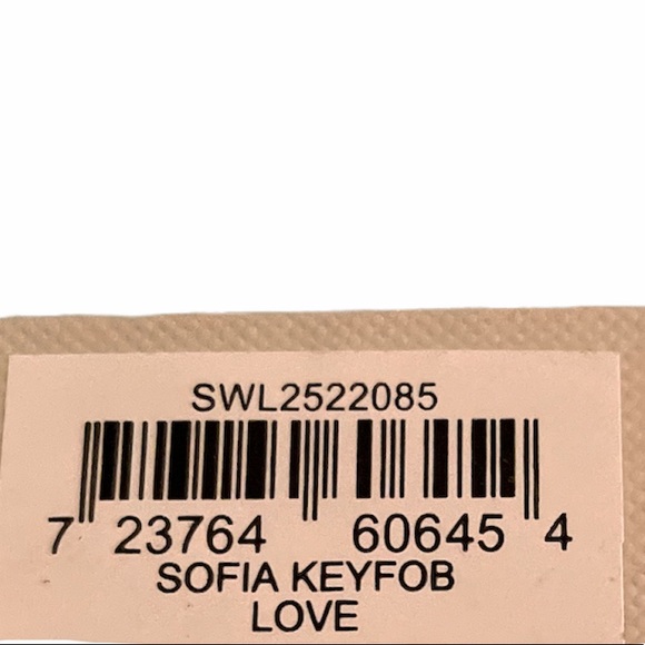 Fossil Sofia Key Love Key Chain, Orange, Pink - Picture 5 of 6